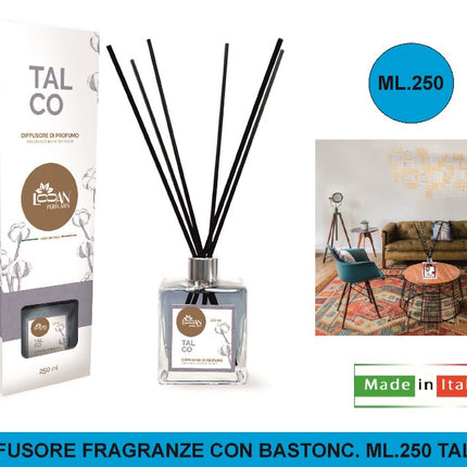 Diffusore Fragranze Con Bastonc. Ml.250 Talco Creazioni MP