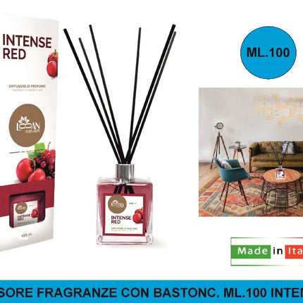 Diffusore Fragranze Con Bastonc. Ml.100 Intense Red Creazioni MP