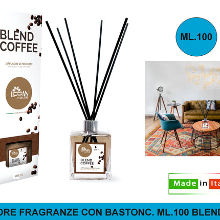 Diffusore Fragranze Con Bastonc. Ml.100 Blend Coffee Creazioni MP