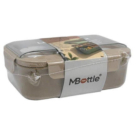 Portapranzo Ermetico 1200 ml 3 Scomparti con Posate BPA Free Microonde Lavabile