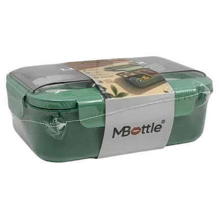 Portapranzo Ermetico 1200 ml 3 Scomparti con Posate BPA Free Microonde Lavabile