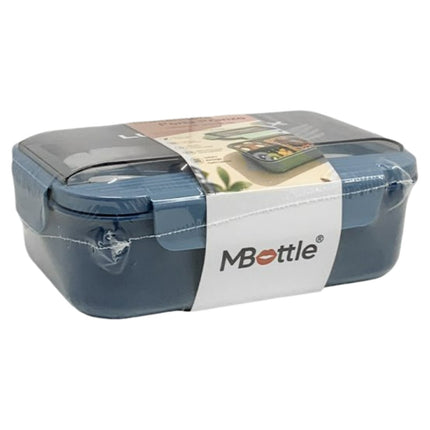 Portapranzo Ermetico 1200 ml 3 Scomparti con Posate BPA Free Microonde Lavabile