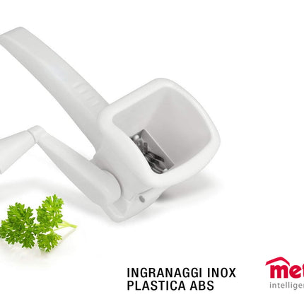 Tritaprezzemolo a Manovella Lame Inox Scocca Plastica Minny Metaltex