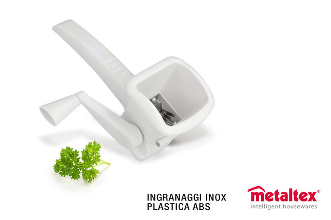Tritaprezzemolo a Manovella Lame Inox Scocca Plastica Minny Metaltex