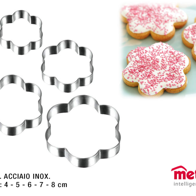 Tagliabiscotti Fiore Set 5 Pz. Cm.4-5-6-7-8-8002522523779