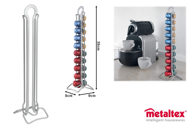 TORRE PER CAPSULE CAFFE’ DOPPIA CM.9X8X38H Metaltex