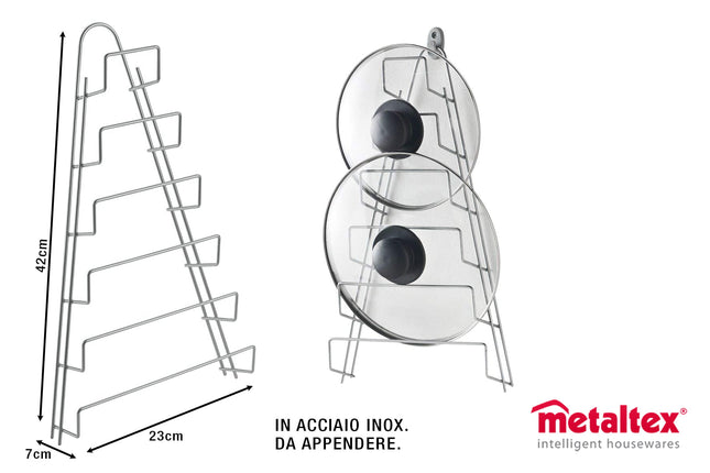 PORTACOPERCHI DA APPENDERE MANGO 6 POSTI CM.23X7X42H Metaltex