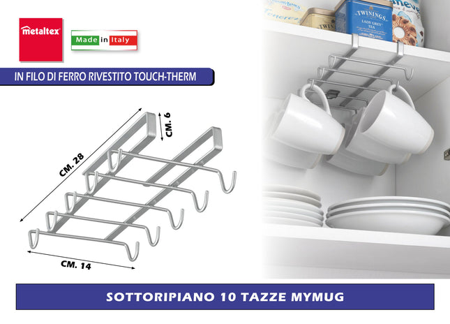 Sottoripiano 10 Tazze Mymug Metaltex