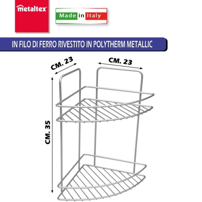 Angoliera Portacosmetici 2-3 Piani in Filo di Ferro per Organizzazione Bagno e Trucco