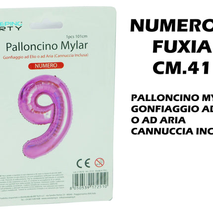 Palloncino Numero Mylar Foil Gigante 101 cm & 41 cm – Decorazione Festa Compleanno e Anniversario – Gonfiaggio Elio o Aria con Cannuccia Inclusa MV Tech