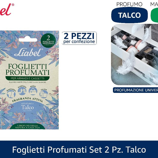 FOGLIETTI PROFUMATI SET 2 PZ. TALCO My Luna