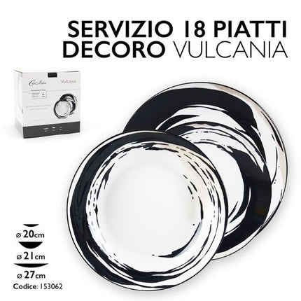 PIATTI SERV. 18 PZ. DEC. VULCANIA MMZ