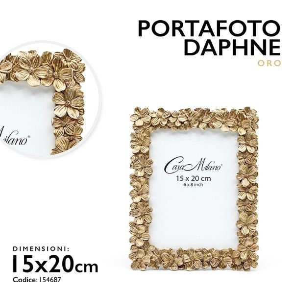 Portafoto Daphne Oro - Misure cm.20x25 | cm.13x18 | cm.15x20 cm.15x20 Casa Milano