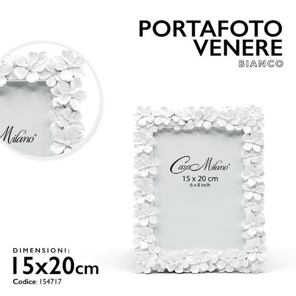 Portafoto Venere Bianco - Misure cm.20x25 | cm.13x18 | cm.15x20 15x20 cm Casa Milano