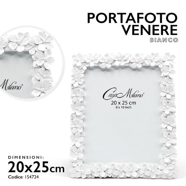 Portafoto Venere Bianco - Misure cm.20x25 | cm.13x18 | cm.15x20 20x25 cm Casa Milano