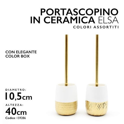 PORTASCOPINO CERAMICA ELSA CM.10,5X40h COL. ASS. MMZ