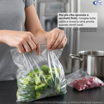 Smart Grocery System 3-in-1: Trolley Rolly 40L + Shopper Termica + 300 Sacchetti Freezer (Kit Completo) Casalinghi Sicignano