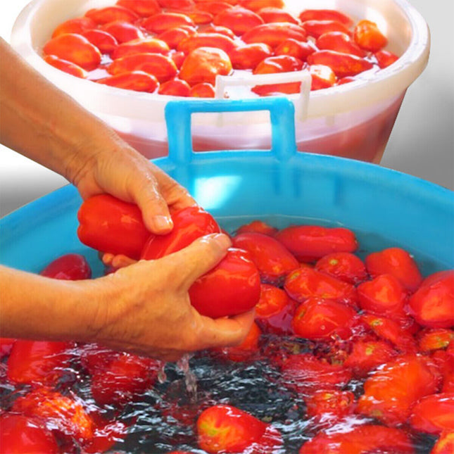 Stefanplast Mastello 2/3 Manici – Secchio Grande Fino A 175L Per Vino, Verdure E Pulizie – Ø Da 45 A 80 Cm – Bianco O Azzurro