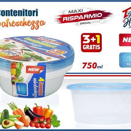 Frigo Box Set 4 Pz. Tondi Ml.751 International