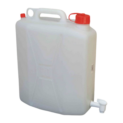 Tanica per Alimenti con Beccuccio, Polietilene Food Grade, Made in Italy, Diverse Capacità 20L con rubinetto Nuova Plastica Adriatica