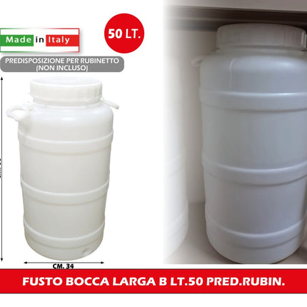 Fusto Bocca Larga Alimentare Nuova Plastica Adriatica | 30L e 50L 50L Nuova Plastica Adriatica