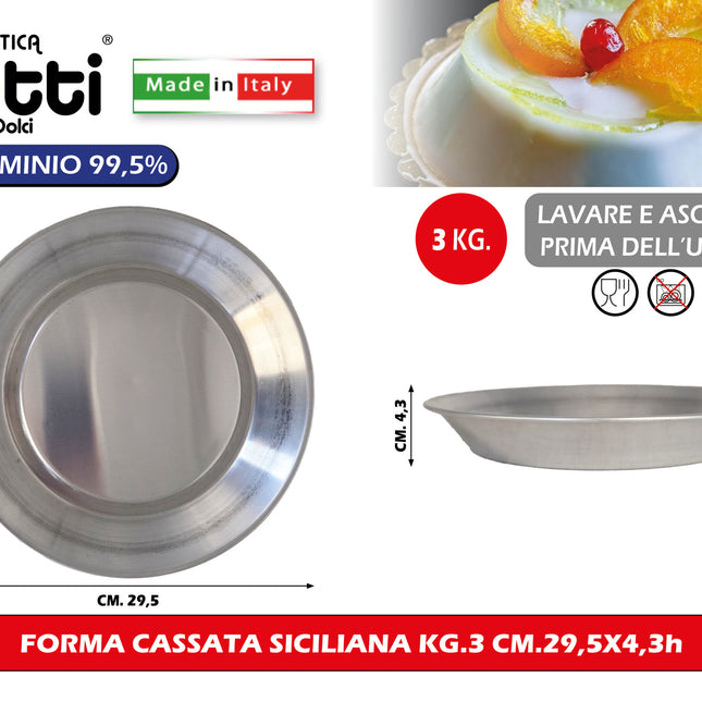 Oggettistica Liotti Forma Cassata Siciliana, Kg 3, Cm 29,5X4,3H Oggettistica Liotti
