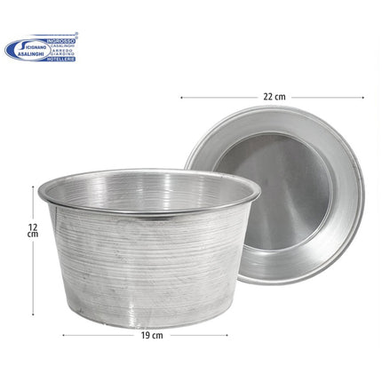 Stampo Forma Panettone Professionale in Alluminio Alto per Grandi Lievitati Ø 22 x 12h cm Casalinghi Sicignano
