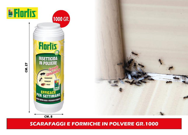 Flortis Insetticida Polvere Scarafaggi E Formiche 1Kg Flortis