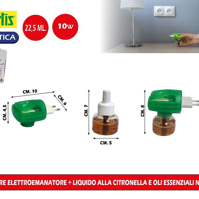 Flortis Diffusore Elettroemanatore + Liquido Citronella Profumato