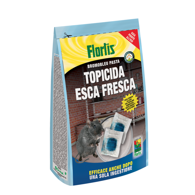 FLORTIS TOPICIDA ESCA FRESCA GR.1500 TOPO TOPI RATTI RATTUS RODITORI VELENO