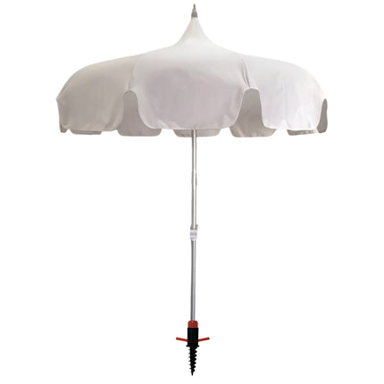Ombrellone Pagoda Made in Italy – Stile Retrò, Struttura Alluminio, 220 cm di Ombra Ombrellone + Picchetto Sessa Ombrellificio