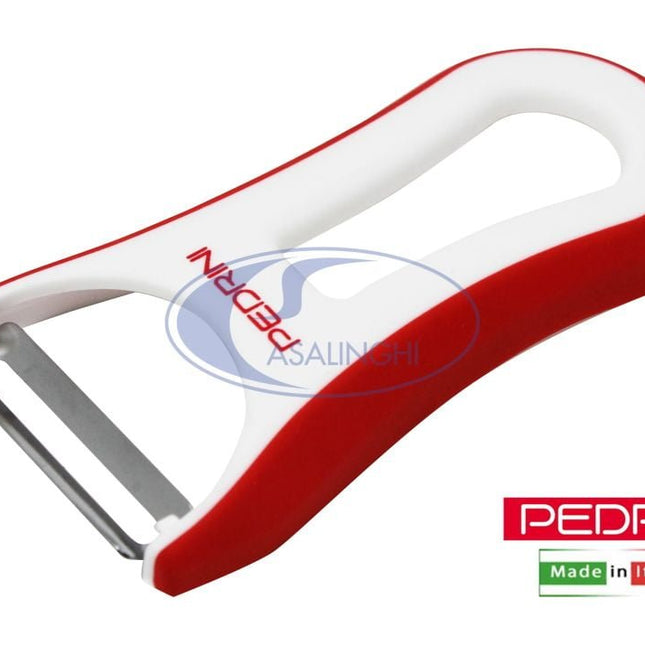 Pedrini Pelapatate Universale in Plastica per Verdure e Frutta come Patate, Mela e Carote - 12 x 6 cm Pedrini