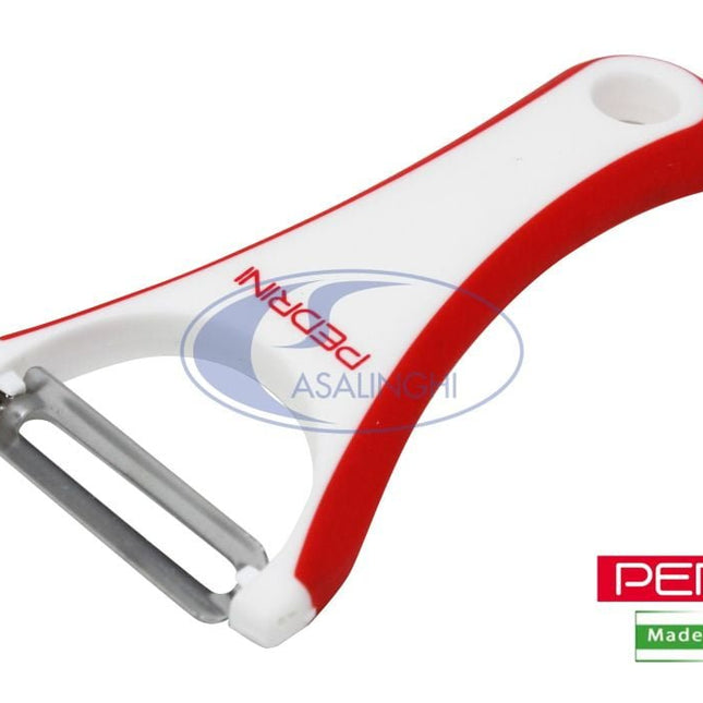 Pedrini Pelapatate Universale in Plastica per Verdure e Frutta come Patate, Mela e Carote - 12 x 6 cm Pedrini