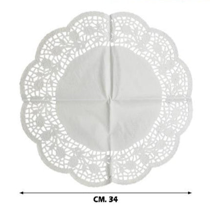 Sottotorta In Carta Set 5 Pz. per Dolci e Torte, Carta Alimentare per Pasticceria Ø 34 cm Pedrini