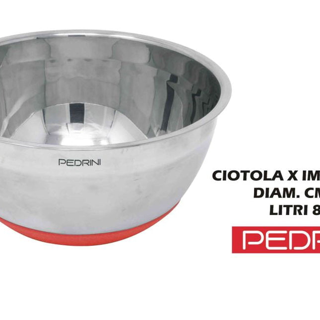 Ciotola Acciaio X Impastare Cm.28 Lt.8