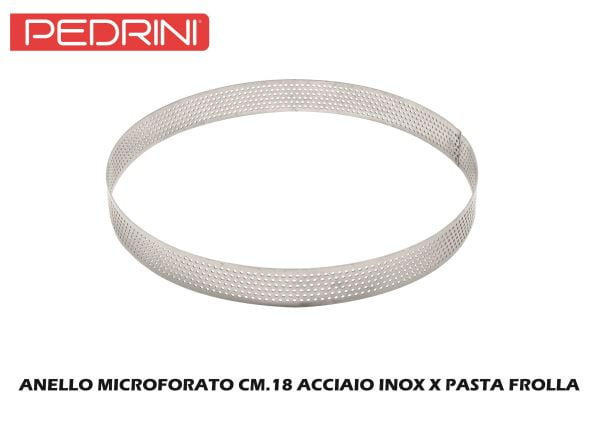 Anello Microforato Cm.18 Acciaio Inox X Pasta Frolla-883336420762