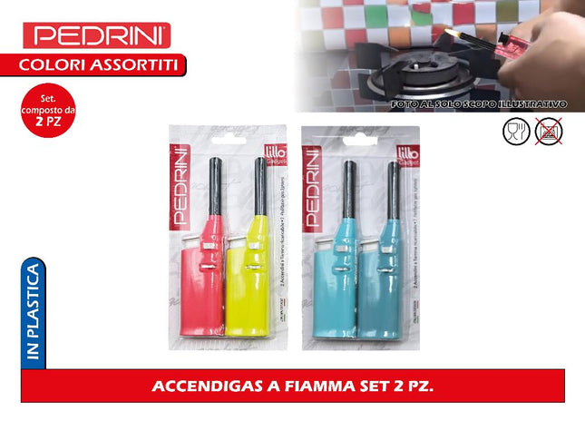 Accendigas A Fiamma Set 2 Pz. Pedrini