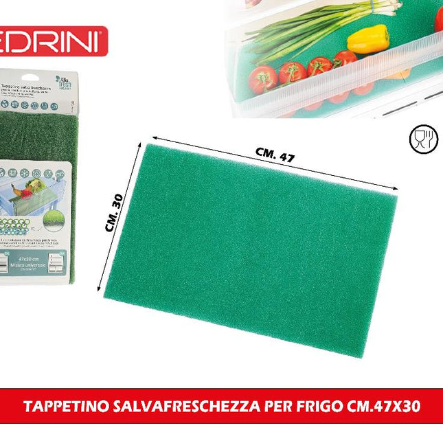 Tappetino Salvafreschezza Per Frigo Cm.47X30 Sacchetto +Card