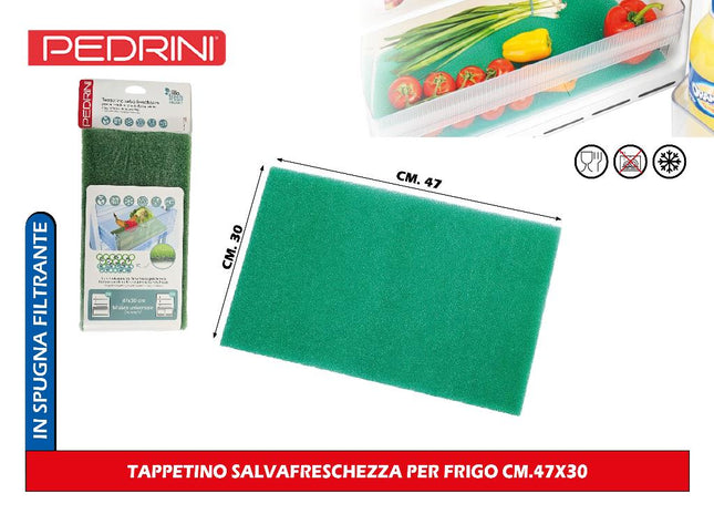 Tappetino Salvafreschezza Per Frigo Cm.47X30 Sacchetto +Card Pedrini