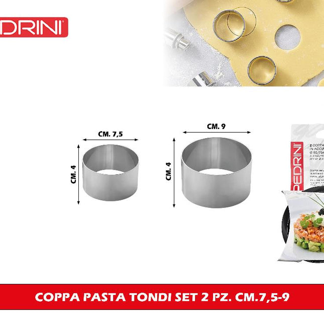 Coppa Pasta Tondi Set 2 Pz. Cm.7,5-9