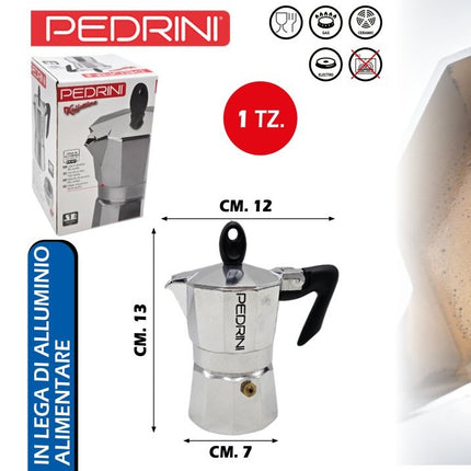Caffettiera Moka Brillant Pedrini Macchina Macchinetta Caffè in Box