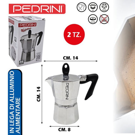 Caffettiera Moka Brillant Pedrini Macchina Macchinetta Caffè in Box