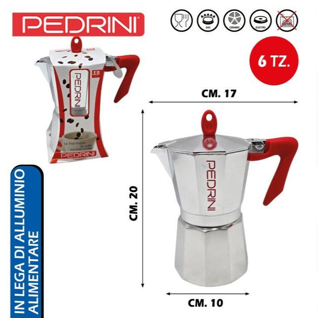 Caffettiera Brillant con Manico e Pomello, Vari Capacità e Design Classico - Tutto Tutto Meno Meno®