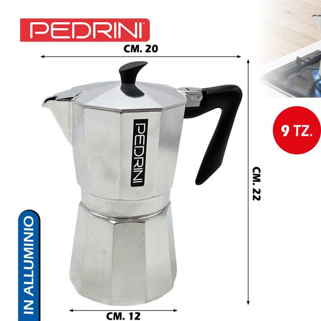 Caffettiera Moka Brillant Pedrini Macchina Macchinetta Caffè in Box