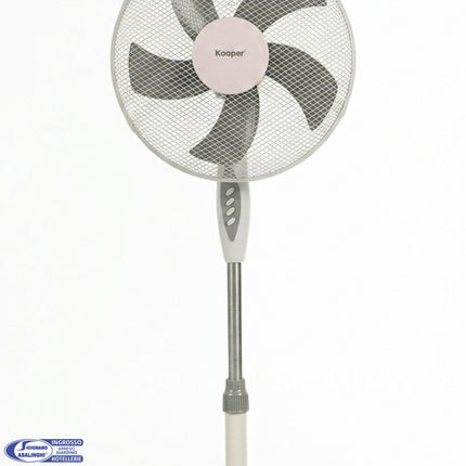 Ventilatore a Piantana, 50W, 3 Velocità, Diametro 40 cm, 5 Pale, Altezza Regolabile fino a 130 cm, Oscillazione Orizzontale D&D Casalinghi
