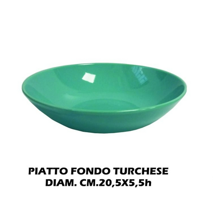PIATTO CERAMICA FONDO CM.21 TURCHESE Arca