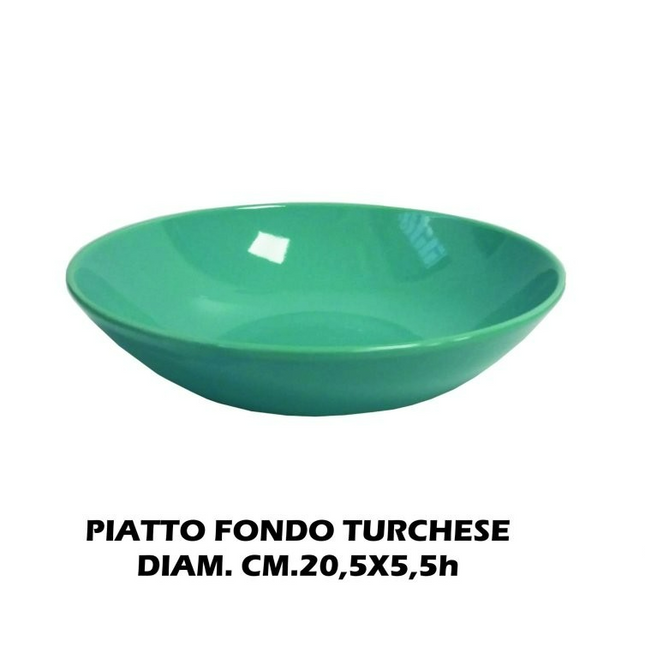 PIATTO CERAMICA FONDO CM.21 TURCHESE Arca