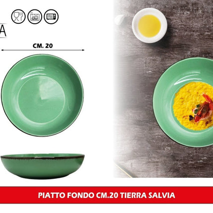 PIATTO FONDO CM.20 TIERRA SALVIA Arca