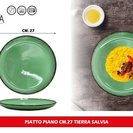 PIATTO PIANO CM.27 TIERRA SALVIA Arca