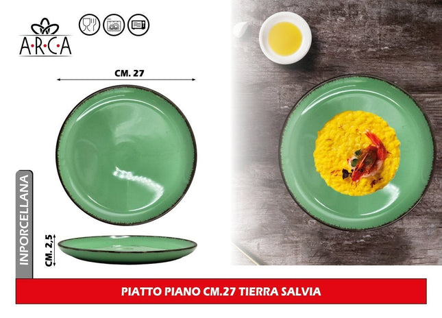PIATTO PIANO CM.27 TIERRA SALVIA Arca